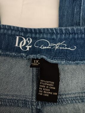 Diane Gilman Blue Stretch Denim Jeans (1X)